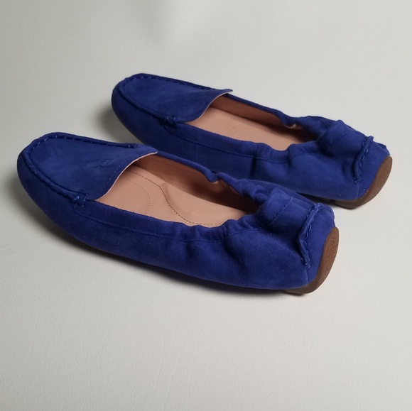 Taryn Rose Cobalt Blue Suede Driving Shoes - Picture 7 of 8